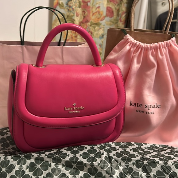 kate spade Handbags - New $600 Kate Spade ♠️ comes with wallet and dust bag big Hot Pink Puffy bag